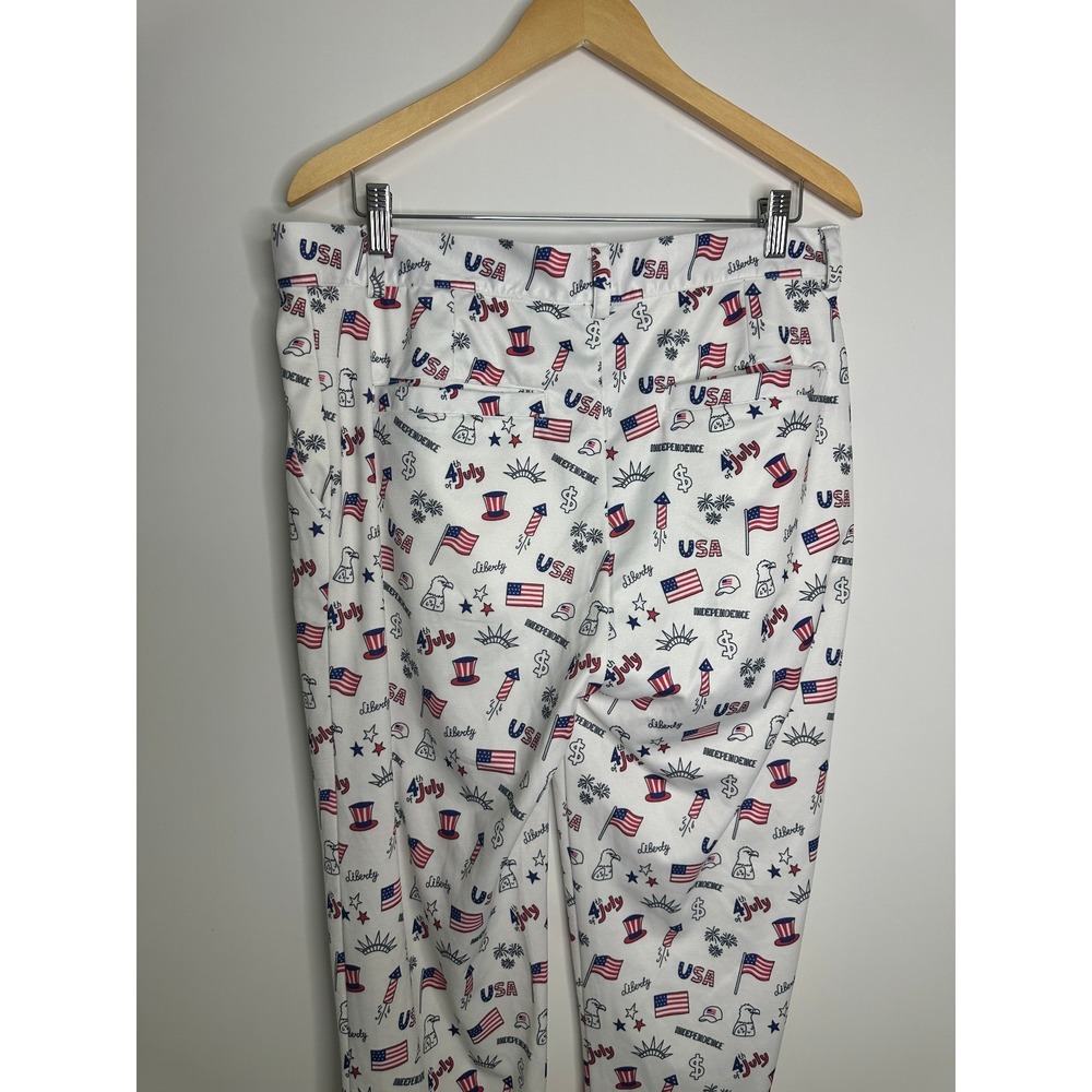 Golf Men's American Flag Stretch Golf Pants Patriotic Trousers 4th of July 33 32 - Picture 9 of 11
